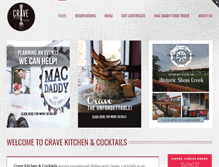 Tablet Screenshot of cravekitchenandcocktails.com